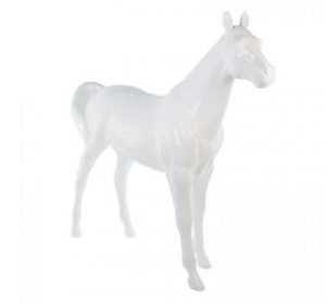 Cheval blanc fibre de verre 240x200cm -7361489